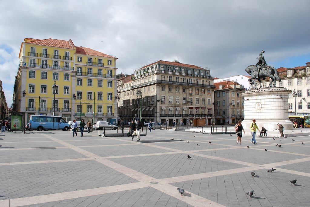 Praça da Figueira square in the Baixa district of Lisbon, Portugal, near the Finanças offices that issue a NIF in person