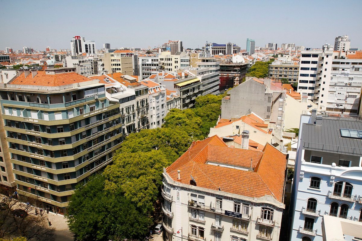 Residential apartment buildings on Avenida Elias Garcia in the Avenidas Novas district of Lisbon, Portugal, the kind of Portuguese home address registered on a NIF record