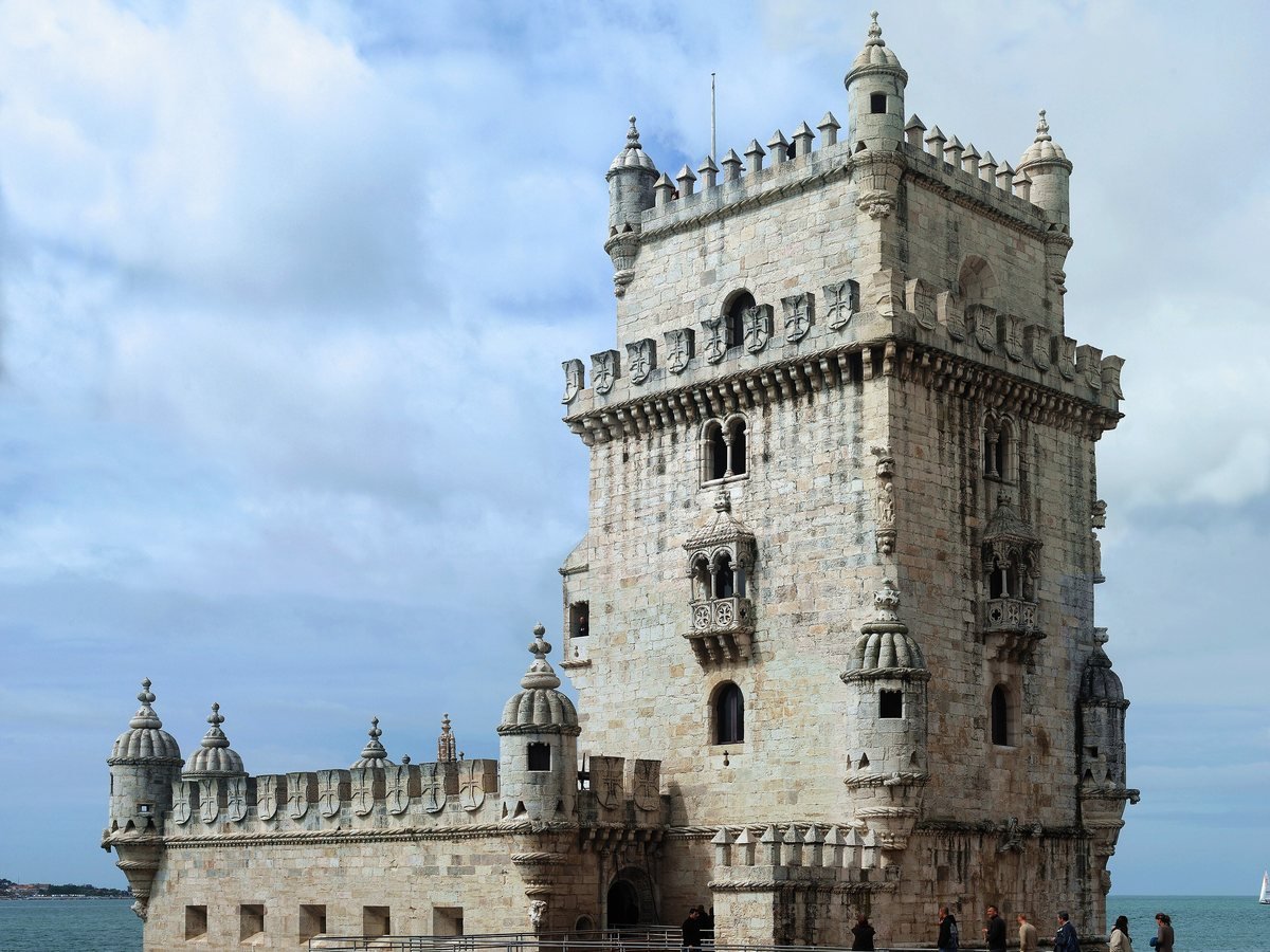 The Belém Tower on the Tagus river in the Belém district of Lisbon, Portugal, a riverside neighbourhood where many new residents settle